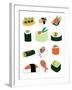 Sushi Set-Jan Weiss-Framed Art Print