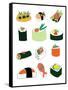 Sushi Set-Jan Weiss-Framed Stretched Canvas