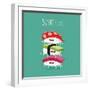 Sushi Time Poster. Vector Illustration.-Serbinka-Framed Art Print