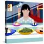 Sushi Train-Claire Huntley-Stretched Canvas