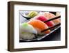 Sushi with Chopsticks-HLPhoto-Framed Photographic Print