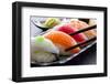 Sushi with Chopsticks-HLPhoto-Framed Photographic Print