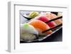 Sushi with Chopsticks-HLPhoto-Framed Photographic Print