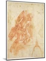 Suspended Angel and Architectural Sketch, c.1600-Bernardino Barbatelli Poccetti-Mounted Giclee Print