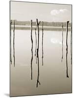 “Suspended in the Air” – Reflected in Water Remains of the Old Jetty on the-Nadia Isakova-Mounted Photographic Print