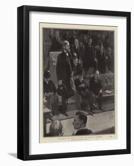 Suspended, Mr Dillon Leaving the House of Commons-Sydney Prior Hall-Framed Giclee Print