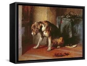 Suspense-Edwin Henry Landseer-Framed Stretched Canvas