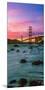 Suspension Bridge across a Bay at Dusk, Golden Gate Bridge, San Francisco Bay, California-null-Mounted Photographic Print