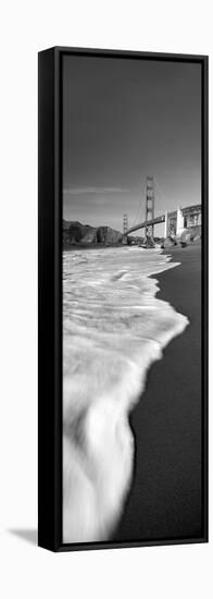 Suspension Bridge across a Bay, Golden Gate Bridge, San Francisco Bay, San Francisco-null-Framed Stretched Canvas