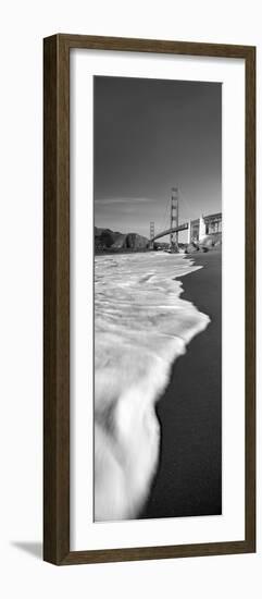 Suspension Bridge across a Bay, Golden Gate Bridge, San Francisco Bay, San Francisco-null-Framed Photographic Print