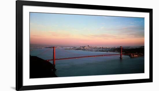 Suspension Bridge across a Bay, Golden Gate Bridge, San Francisco Bay, San Francisco-null-Framed Photographic Print