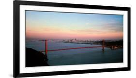 Suspension Bridge across a Bay, Golden Gate Bridge, San Francisco Bay, San Francisco-null-Framed Photographic Print