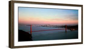 Suspension Bridge across a Bay, Golden Gate Bridge, San Francisco Bay, San Francisco-null-Framed Photographic Print