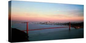 Suspension Bridge across a Bay, Golden Gate Bridge, San Francisco Bay, San Francisco-null-Stretched Canvas