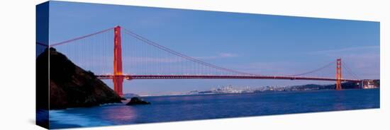 Suspension Bridge Across a Bay, Golden Gate Bridge, San Francisco, California, USA-null-Stretched Canvas