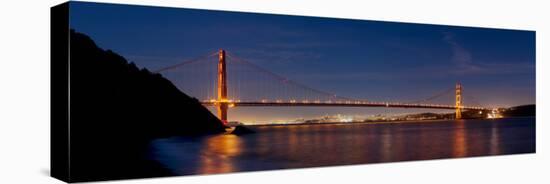 Suspension Bridge at Dusk, Golden Gate Bridge, San Francisco, California, USA-null-Stretched Canvas