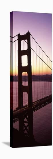 Suspension Bridge at Sunrise, Golden Gate Bridge, San Francisco Bay, San Francisco, California, USA-null-Stretched Canvas