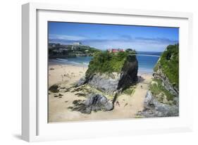 Suspension Bridge at Towan Beach, Newquay, Cornwall, England, United Kingdom, Europe-Rob Cousins-Framed Photographic Print