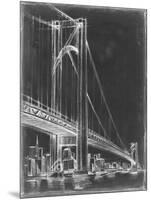 Suspension Bridge Blueprint I-Ethan Harper-Mounted Art Print