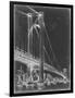 Suspension Bridge Blueprint I-Ethan Harper-Framed Art Print