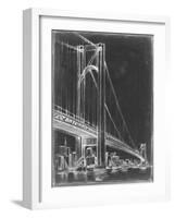 Suspension Bridge Blueprint I-Ethan Harper-Framed Art Print