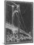 Suspension Bridge Blueprint I-Ethan Harper-Mounted Art Print