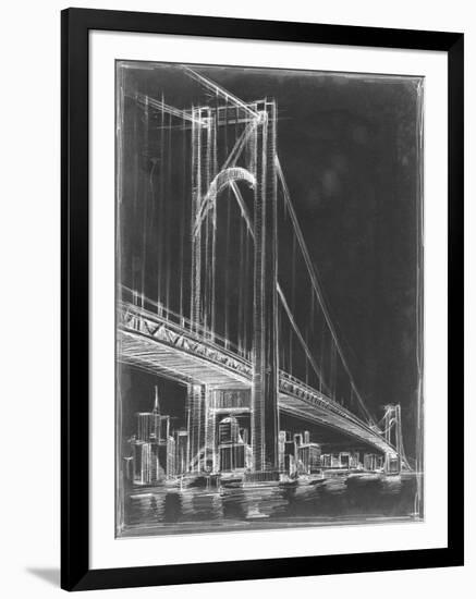 Suspension Bridge Blueprint I-Ethan Harper-Framed Art Print
