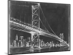 Suspension Bridge Blueprint III-Ethan Harper-Mounted Art Print