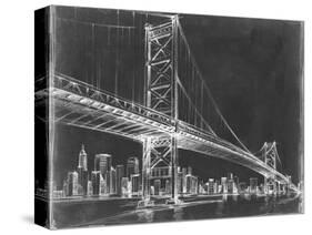 Suspension Bridge Blueprint III-Ethan Harper-Stretched Canvas