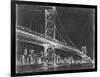 Suspension Bridge Blueprint III-Ethan Harper-Framed Art Print