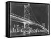 Suspension Bridge Blueprint III-Ethan Harper-Framed Stretched Canvas