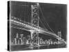 Suspension Bridge Blueprint III-Ethan Harper-Stretched Canvas