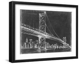 Suspension Bridge Blueprint III-Ethan Harper-Framed Art Print