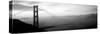 Suspension Bridge Covered with Fog Viewed from Hawk Hill, Golden Gate Bridge-null-Stretched Canvas