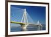 Suspension Bridge Crossing Corinth Gulf Strait, Greece. is the World's Second Longest Cable-Stayed-ollirg-Framed Photographic Print