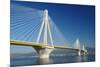 Suspension Bridge Crossing Corinth Gulf Strait, Greece. is the World's Second Longest Cable-Stayed-ollirg-Mounted Photographic Print