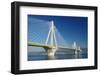 Suspension Bridge Crossing Corinth Gulf Strait, Greece. is the World's Second Longest Cable-Stayed-ollirg-Framed Photographic Print