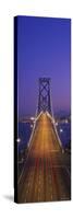Suspension Bridge Illuminated at Night, Bay Bridge, San Francisco, California, USA-null-Stretched Canvas
