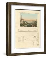 Suspension Bridge of Freiburg in Switzerland-null-Framed Giclee Print