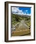 Suspension Bridge over Colca River, Chivay, Arequipa Region, Peru, South America-Karol Kozlowski-Framed Photographic Print