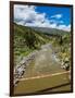 Suspension Bridge over Colca River, Chivay, Arequipa Region, Peru, South America-Karol Kozlowski-Framed Photographic Print