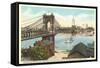 Suspension Bridge over Ohio River-null-Framed Stretched Canvas
