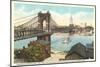 Suspension Bridge over Ohio River-null-Mounted Premium Giclee Print