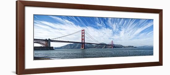 Suspension Bridge over Pacific Ocean, Golden Gate Bridge, San Francisco Bay, San Francisco-null-Framed Photographic Print