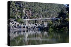 Suspension Bridge over the Cataract Gorge, Launceston, Tasmania, Australia, Pacific-Michael Runkel-Stretched Canvas