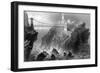 Suspension Bridge to the South Stack Lighthouse Near Holyhead, Wales, C1860-null-Framed Giclee Print