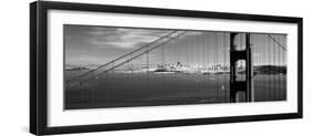 Suspension Bridge with a City in the Background, Golden Gate Bridge, San Francisco, California, USA-null-Framed Photographic Print