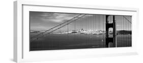 Suspension Bridge with a City in the Background, Golden Gate Bridge, San Francisco, California, USA-null-Framed Photographic Print