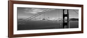 Suspension Bridge with a City in the Background, Golden Gate Bridge, San Francisco, California, USA-null-Framed Photographic Print