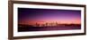 Suspension Bridge with City Skyline at Dusk, Bay Bridge, San Francisco Bay, California-null-Framed Photographic Print